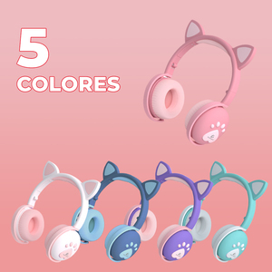 Cuffie Bluetooth con Orecchie da Gatto, Alta Fedeltà Audio, ANC, Over-Ear, Wireless, 5 Opzioni di Colore per Telefoni Cellulari e Uso DJ - Product Image 1