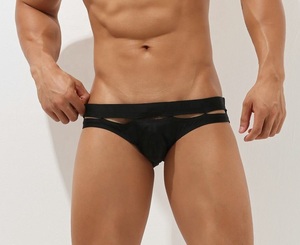 MONO RIDERS Caleçons courts pour hommes en polyester/coton noir respirant, taille haute, avec dentelle, lavables en machine, haute qualité - Product Image 5