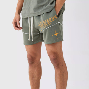 Pantalones cortos informales de secado rápido para hombre, cintura elástica, logotipo personalizado impreso, ropa de diseño liso de talla grande, fabricante directo - Product Image 1
