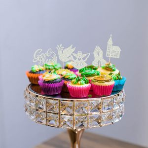 Plata <span class=keywords><strong>Primera</strong></span> Comunión y Bautismo Cupcake Topper Niños Oración Dios Bendiga Comunión Mascota Paloma Cruz Cupcake Topper - Product Image 3