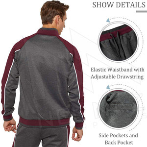 Chándales de hombre Granate y Gary del fabricante paquistaní de alta calidad logotipo personalizado último estilo Top list - Product Image 5