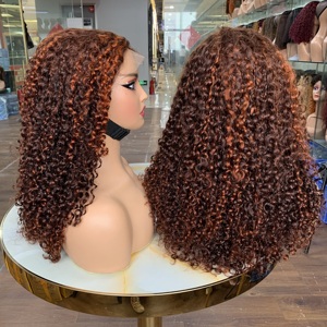 Factory Price Super Double Drawn <b>Pixie</b> Curly 18 Inches Virgin Human Hair 5x5 Lace Closure <b>Wig</b> - Product Image 3