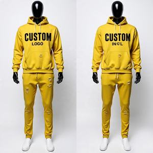Custom Print Embroidered Heavyweight Baggy Fleece Oversized <b>Running</b> Tracksuit for Men <b>Hoodie</b> Sweatpants Mens Sweatsuits Outfits - Product Image 4