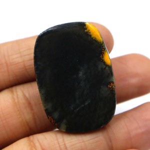 Pierre précieuse de jaspe bourdon naturel, cabochon, jaspe jaune, pierre lisse, fournisseur en gros pour bijoux - Product Image 2