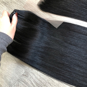 Cheveux vierges noirs de jais pour tissage frontal, longs, HD, double densité, lots vietnamiens, densité 250%, roux gingembre pour options de tissage frontal - Product Image 4