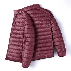 Veste d'hiver en duvet de canard blanc ultra légère 70% pour homme avec tissu en toile à col montant portable - Product Image 2