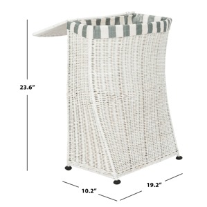 White rattan <b>basket</b> with wavy design Handmade Storage <b>Baskets</b> Natural Rattan Modern Multifunction Made in Viet Nam - Product Image 3