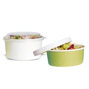 Best Sale Eco Friendly Noodle Soup Salad Bowl Kraft Paper Disposable Serving Bowl With Lid