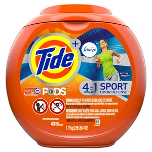 Détergent à lessive professionnel Tide PODS 63 capsules jetables écologiques pour usage professionnel dans les cuisines et les blanchisseries - Product Image 3