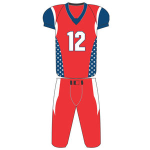 Camiseta de fútbol americano Hip Hop suelta a precio de fábrica, logotipo personalizado de secado rápido, uniforme de fútbol americano universitario sublimado en blanco - Product Image 3