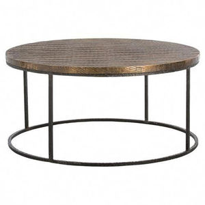 Mesa de centro de latón martillado de lujo personalizada, mesa de centro de decoración del hogar para sala de estar, diseño de Metal personalizado para muebles del hogar - Product Image 1