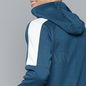 Sweat à capuche unisexe en coton mélangé Streetwear basique avec poche avant vierge pour l'impression en gros en vrac Essentials d'hiver - Product Image 5