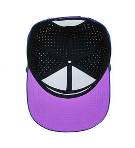 Casquettes de sport unisexes à laser à profil haut conception de logo personnalisé 7 panneaux de chapeaux de sport perforés en plein air brodés en 3D OEM - Product Image 6