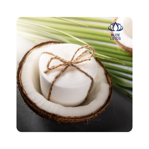 Jabón de coco Blue Lotus con 100% orgánico para un día fresco y limpio - Product Image 1