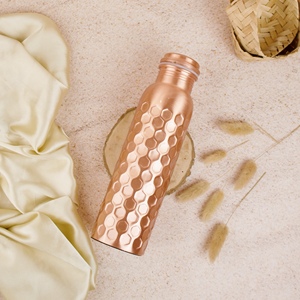 Wholesale Supply Luxury Custom Logo Copper <b>Water</b> <b>Bottle</b> Eco-Friendly Portable <b>Large</b> Capacity Home Office Outdoor Yoga Back - Product Image 2