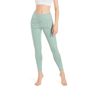 Best Selling Women's High Waist Workout <b>Leggings</b> Spandex/Polyester Breathable <b>Knitted</b> Fabric Customized Colors Logo OEM Service - Product Image 6