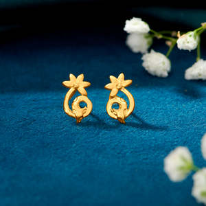 Petites boucles d'oreilles pour enfants Little Luminaries en or jaune - Product Image 1
