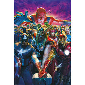 Póster de los Vengadores de Marvel de Alex Ross, diseño moderno para decoración de pared - Product Image 1