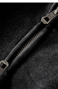 Personalización al por mayor 500 gramos 100% algodón Vintage pesado lavado ácido sudaderas con cremallera para hombres bordado liso teñido - Product Image 5