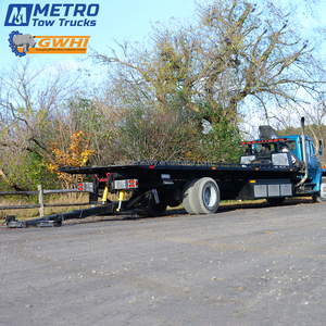 Camion de remorquage à plateau bas de haute qualité avec vérin hydraulique de levage de roues, inclinaison et chargement pour le remorquage international de voitures et de motos - Product Image 2