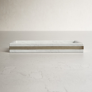 Plateau de nourriture en marbre rectangulaire Grade pour restaurants restauration cafétérias et écoles ornements plateau de service - Product Image 5