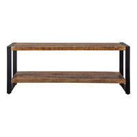 Mangohouten Britt 150 cm contemporain TV Meubel ferme moderne TV Table/armoire/support panneau de meubles de maison pour le salon