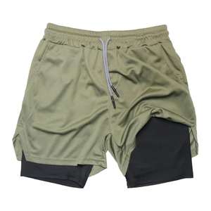 Shorts de compression ajustés pour hommes, nouvelle mode 2026, taille élastique, tissu en toile imperméable et respirant pour la course à pied, la salle de sport et le yoga - Product Image 4