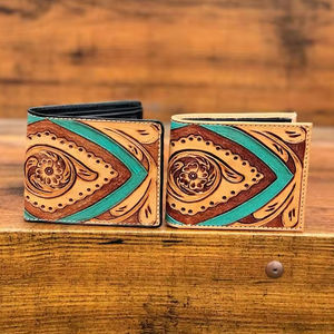 Cartera de cuero mecanizada a mano, nueva tendencia, cremallera larga para hombre, cartera multiusos, gran oferta, soporte para efectivo de Color tostado a la moda, regalo para él - Product Image 3