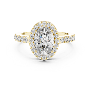 Anillo Unisex de Oro Sólido de 18K con Diamante Ovalado de 1.50CT Cultivado en Laboratorio, Corte E VS1, Engaste de Puntas, Regalo Clásico de Compromiso y Aniversario - Product Image 1