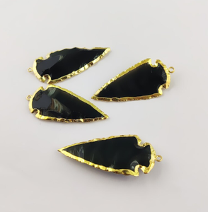 Best Quality Hot Sale Natural Obsidian Arrowhead Pendant <b>Necklace</b> by Alif <b>Crystal</b> and Agate - Product Image 4