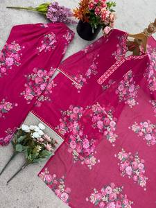 Nueva Colección de Diseñador: Conjunto Salwar de Georgette Sintético Puro con Relieve, Top, Pantalón y Dupatta, Completamente Cosido, Listo para Usar, de Secado Rápido - Product Image 6