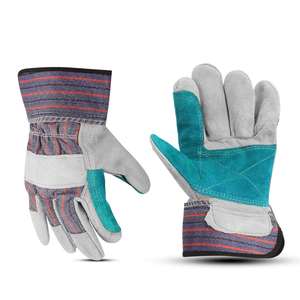 Guantes de trabajo de seguridad duraderos antideslizantes de alta calidad anticorte y antiimpacto de cuero dividido de vaca de Palma única a precio competitivo - Product Image 6