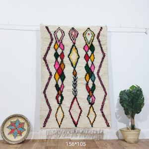 Alfombras de Lana Hechas a Mano Marroquíes, Auténticas Alfombras Bereberes, Lana Natural, Artesanía Artesanal, Tamaño y Colores Personalizables, Alta Calidad - Product Image 1