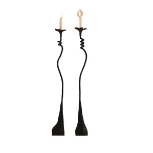 Black <b>Taper</b> <b>Candle</b> Holder Modern <b>Candle</b> Stand Metal Candlestick Best Trending Customized Size Shape Colour - Product Image 1