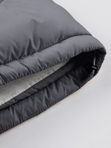 แจ็กเก็ตทรงบับเบิลน้ำหนักเบาสำหรับผู้ชายมีเชือกผูกสีทึบตามสั่งวัสดุ - Product Image 4