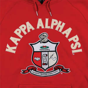 Logotipo personalizado 60% algodón 40% poliéster 350 GSM polar Chenille bordado carmesí rojo KAP pulóver Sudadera con capucha - Product Image 6