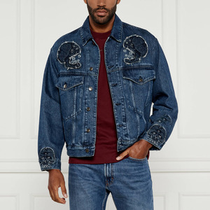 เสื้อแจ็คเก็ตยีนส์บอมเบอร์ผู้ชาย Twillsports รุ่นรักษ์โลก สไตล์วินเทจ มีฮู้ด ผลิตจากผ้าฝ้าย 100% ยืดหยุ่น  รับผลิตขั้นต่ำตามสั่งและบรรจุภัณฑ์ตามต้องการ - Product Image 1