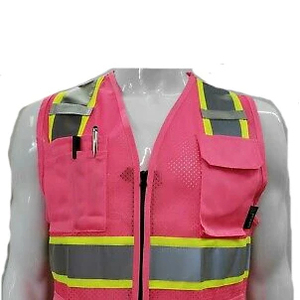 Chaleco de Seguridad de Trabajo a Precio Accesible, Alta Visibilidad con Múltiples Bolsillos, Tela de Lona Económica, Decoración Casual con Estampado - Product Image 3