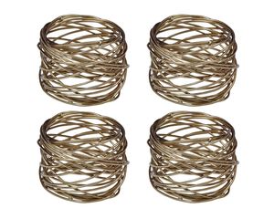 Rond de serviette élégant en métal fabriqué à la main pour la décoration de table à manger avec un design unique pour les événements de fête de mariage - Product Image 2