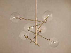<span class=keywords><strong>Lampadario</strong></span> a Sfera di Vetro, Illuminazione Decorativa per Casa, Salone, Villa, Ristorante, Camera da Letto - Product Image 4