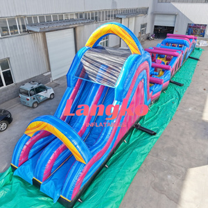 Parcours d'obstacles géant gonflable Langko pour jeux sportifs de course Ninja Warrior en plein air - Product Image 4