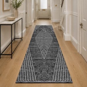RUGS DEPOT LXDP-0968 Wholesale Charcoal Grey Modern Vintage Digital Printed Machine Washable Chenille Area Rug Non <b>Slip</b> - Product Image 5