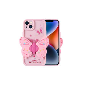 Coque de protection en silicone premium rose clair pour iPhone 14 7 Plus XS - Design figurine avec protection de l'appareil photo - Product Image 1