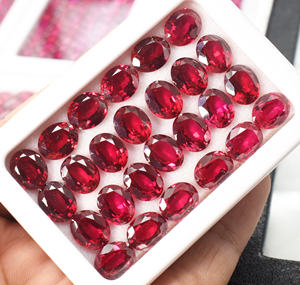 Piedra preciosa suelta facetada de pera rubí de laboratorio para la fabricación de joyas Rubí rojo Corindón Rubí de laboratorio - Product Image 2