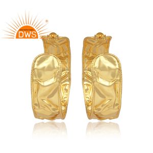 Latest Trending Sterling Silver 18K Gold Plated <b>Hoop</b> <b>Earring</b> Demi <b>Fine</b> Jewelry for Women Gift for Her - Product Image 2