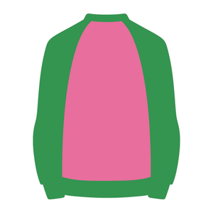 เสื้อสเวตเชิ้ตแขนยาวสีชมพู แขนเสื้อแบบแร็กแลน คอกลม สำหรับสตรี ชมพูและเขียว สไตล์นักศึกษา แฟชั่นลำลอง - Product Image 6