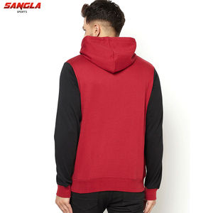 basics High Quality cotton blended Fleece polyester streetwear hoodies solid wear hoodie with custom logo printed men hoodies - Product Image 4