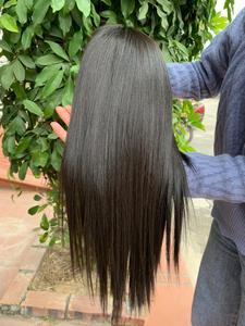 Natural Straight <b>Black</b> Frontal <b>Lace</b> Wig <b>Black</b> Straight Front Vietnamese Supplier Real Human Hair Wholesale Pricelist - Product Image 5