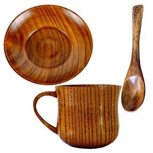 100% tasse en bois naturel pour bière et barware et dessus de table avec poignée tasse à bière tasse à café à boire à la main - Product Image 1