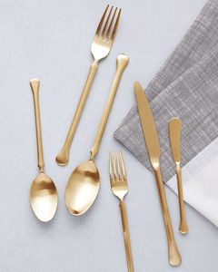 Couverts en acier doré miroir durable pour les cuisines modernes et les restaurants élégants Cadeaux d'affaires élégants pour les restaurants - Product Image 5